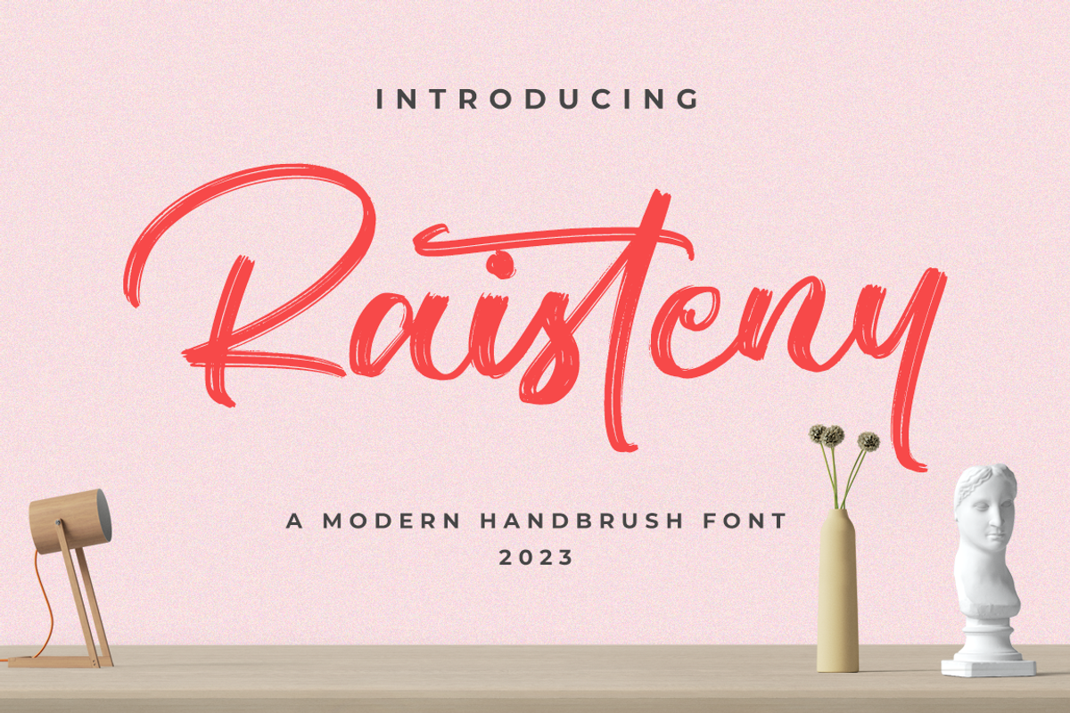 Raisteny - Brush Font, a Handwritten Font by RockboyStd (Photo 1 of 12)