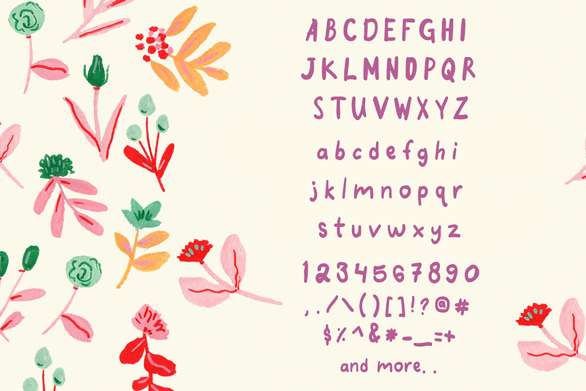Good Morning Purple - Handwritten, a Handwritten Font by Noto Rupa (Photo 7 of 10)