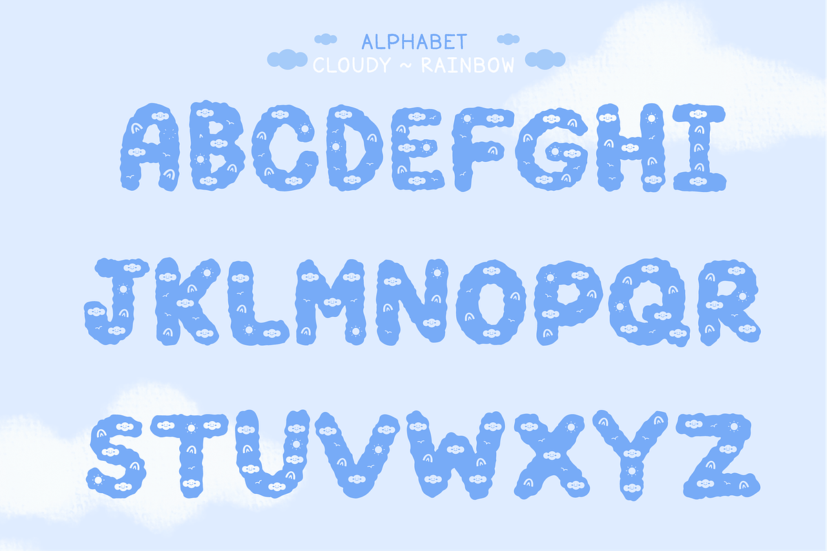 Cloudy - Cute Decorative Font, a Symbol Font by Kanink Studio (Photo 10 of 15)