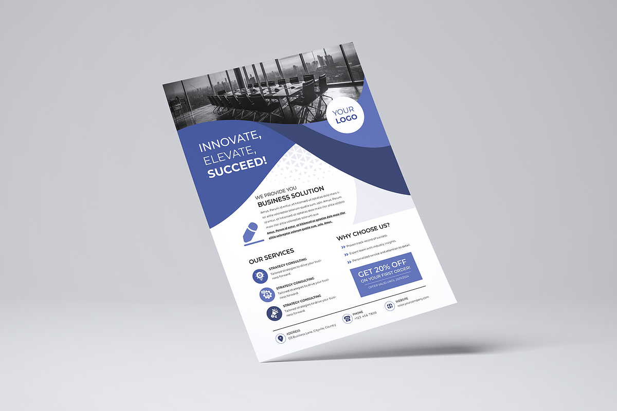 Business Flyer Template | Canva, a Flyer Template by Template Zone (Photo 2 of 7)