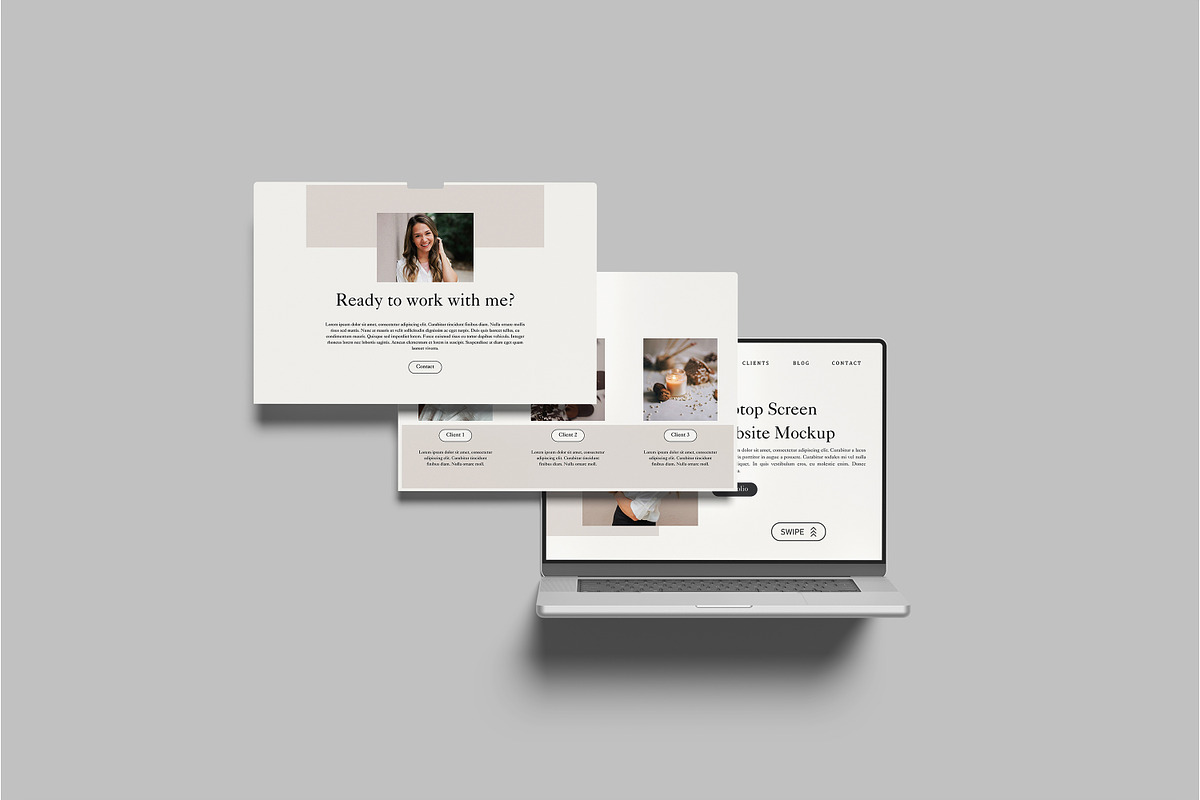 Laptop Screen Website Mockup, a Device Mockup by Bangdastudio (Photo 4 of 10)