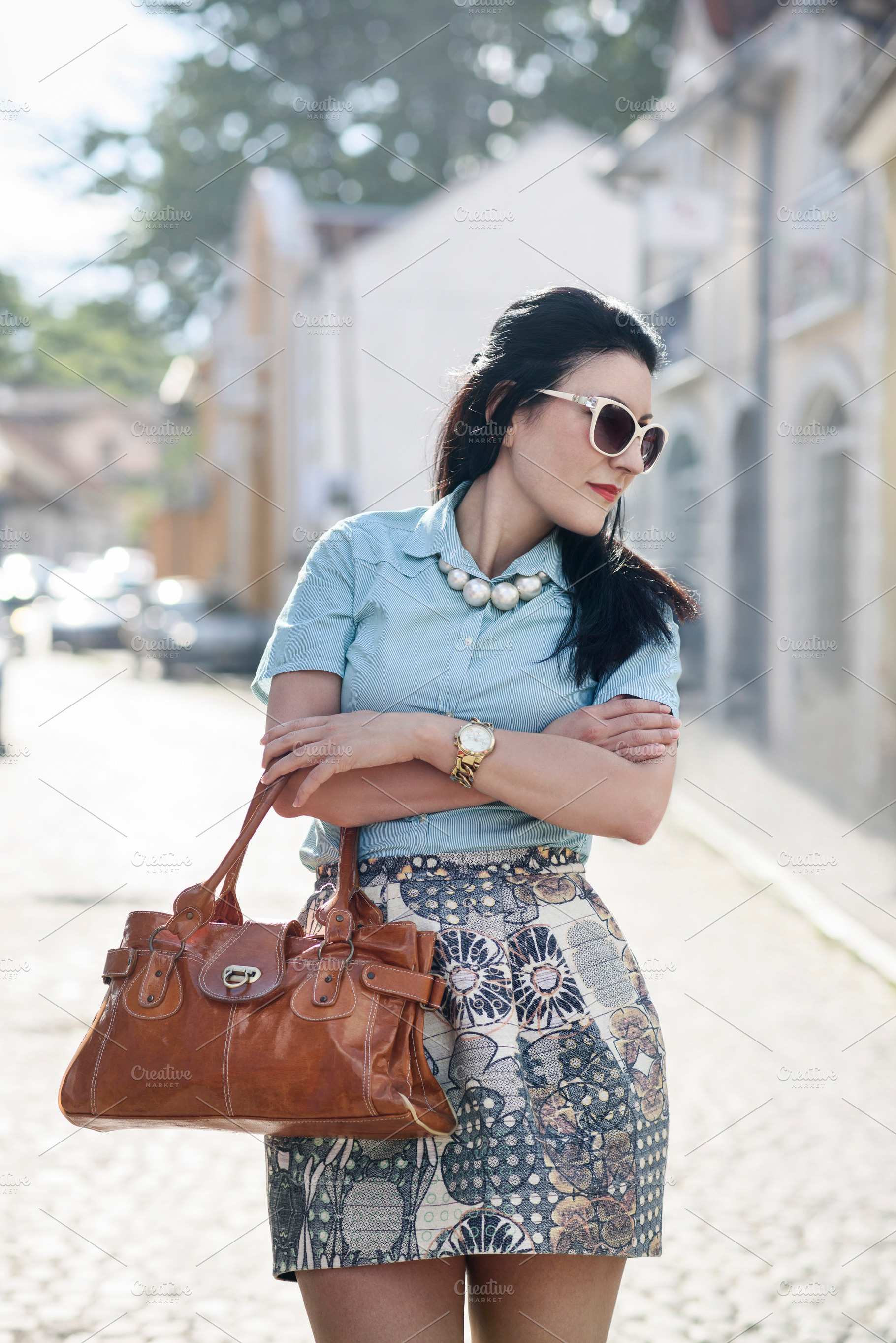 Fashionable woman on the street, a Beauty & Fashion Photo by hitdelight
