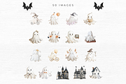 Cute Ghost Clipart, a Seasonal Illustration by EllyandLima (Thumbnail 6 of 7)