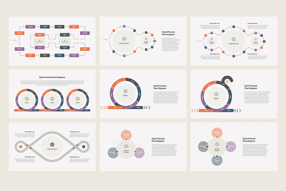 Cycle Process Flow diagram PPT, a Presentation Template by HiSlide.io (Photo 3 of 5)
