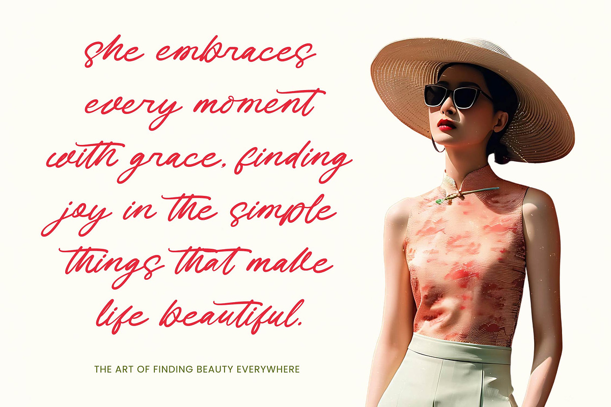 Juicy Cheri Aesthetic Handwritten, a Script Font by Letterena Studios Script (Photo 3 of 15)