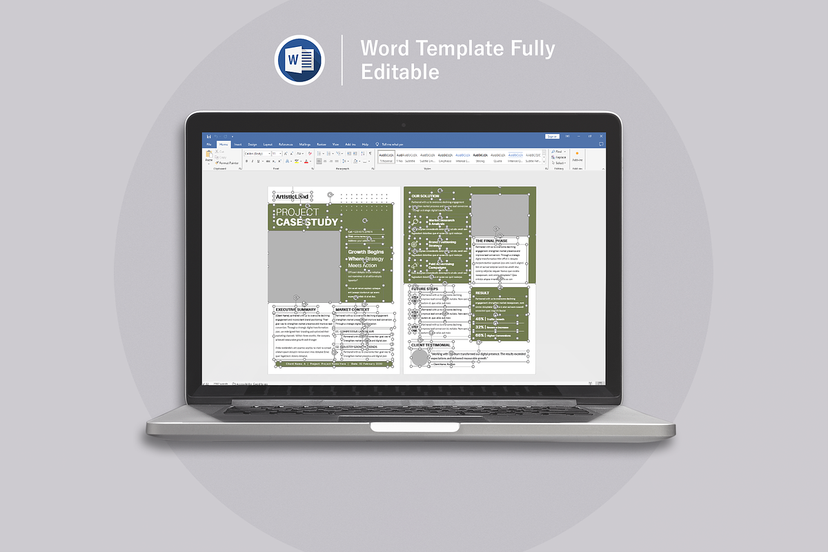 Case Study Template, a Flyer Template by ArtisticLand (Photo 4 of 6)