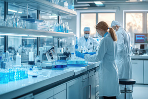 Scientists conduct experiments in a, a Health & Medical Photo by Pixeness Studio