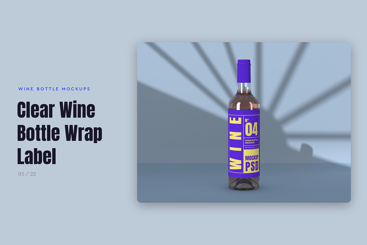 Wine Bottle Mockup Pack, a Cups & Container Mockup by Motion-Box (Photo 6 of 24)