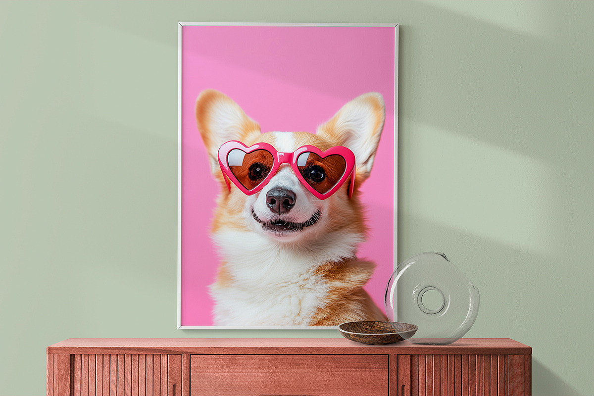 Funky Dogs in Sunglasses Poster Pack, an Illustration by HabitusDesigns (Photo 5 of 9)