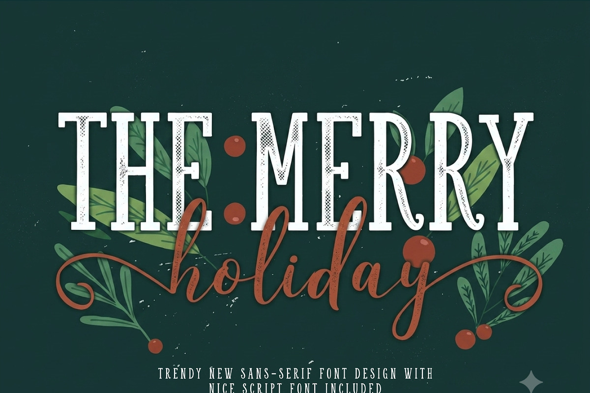 Christmas Wishes Duo - Festive Duo, a Serif Font by MaxArt Foundry (Photo 3 of 5)