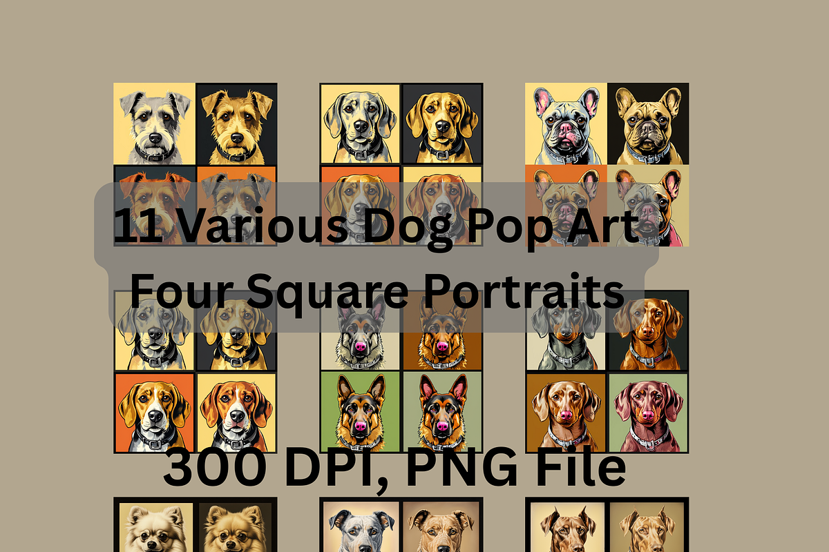 11 Various Pop Style Dog Arts, a Graphic by SmallTownDigital (Photo 2 of 3)