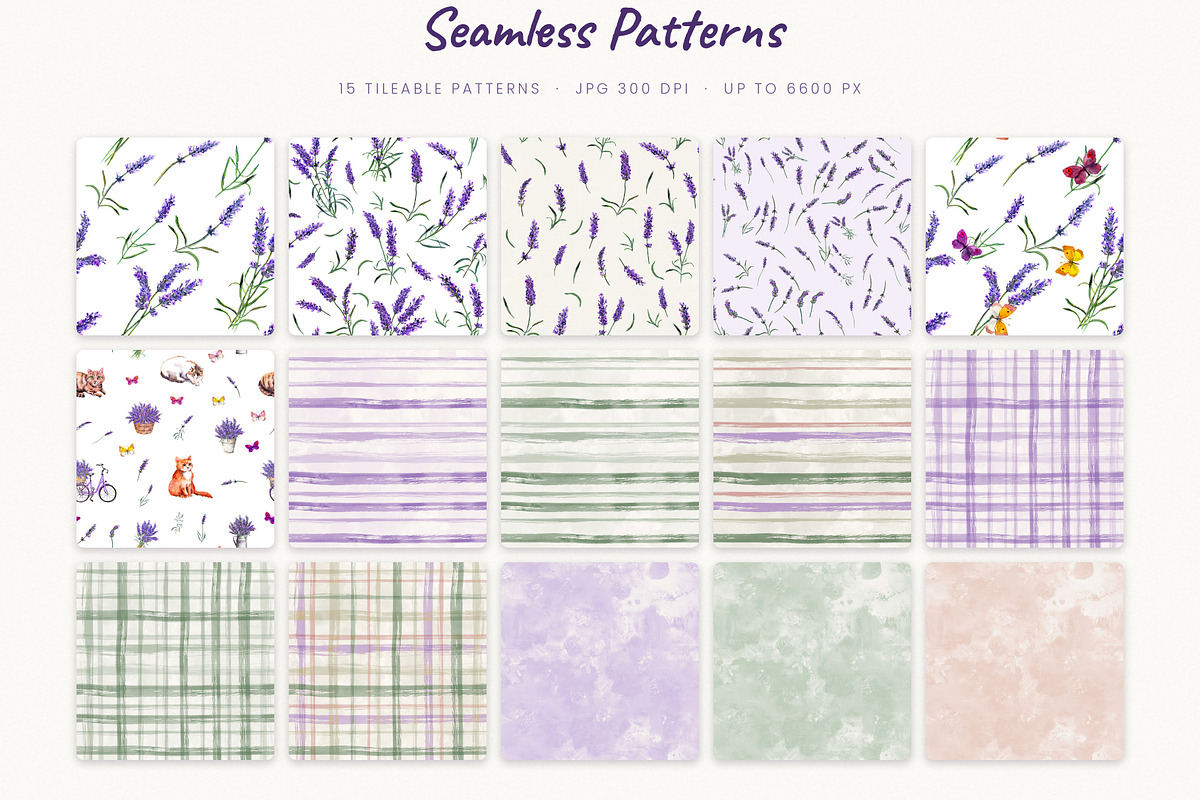 Watercolor Lavender Clipart Provence, a Decorative Illustration by Where summer is (Photo 9 of 13)
