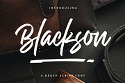 Blackson - Urban Style, a Script Font by Arterfak Project (Thumbnail 1 of 14)