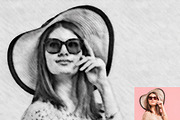 Pencil Sketch Portrait PS Action, an Action Add-On by MRI STUDIO (Thumbnail 5 of 12)