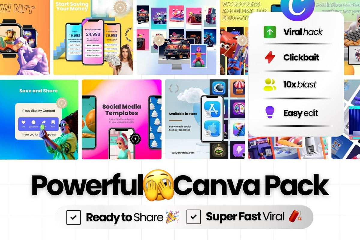Content Vault Canva Templates For IG, a Social Media Template by Virall (Photo 3 of 10)