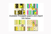 Pineapples Digital Paper and Clipart, a Pattern Graphic by JennyL Designs (Thumbnail 4 of 4)