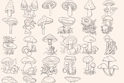 Mushrooms Digital Stamps, a Graphic by Favorites_Art (Thumbnail 7 of 15)