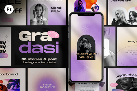 Gradasi Social Media Templates, a Social Media Template by Creavora