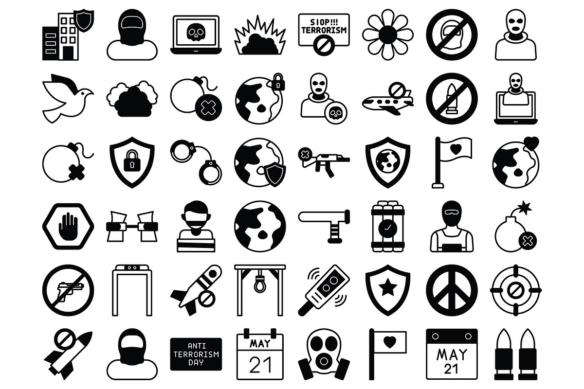 Anti Terrorism Icons Pack, an Icon by Vector Portal (Photo 3 of 6)