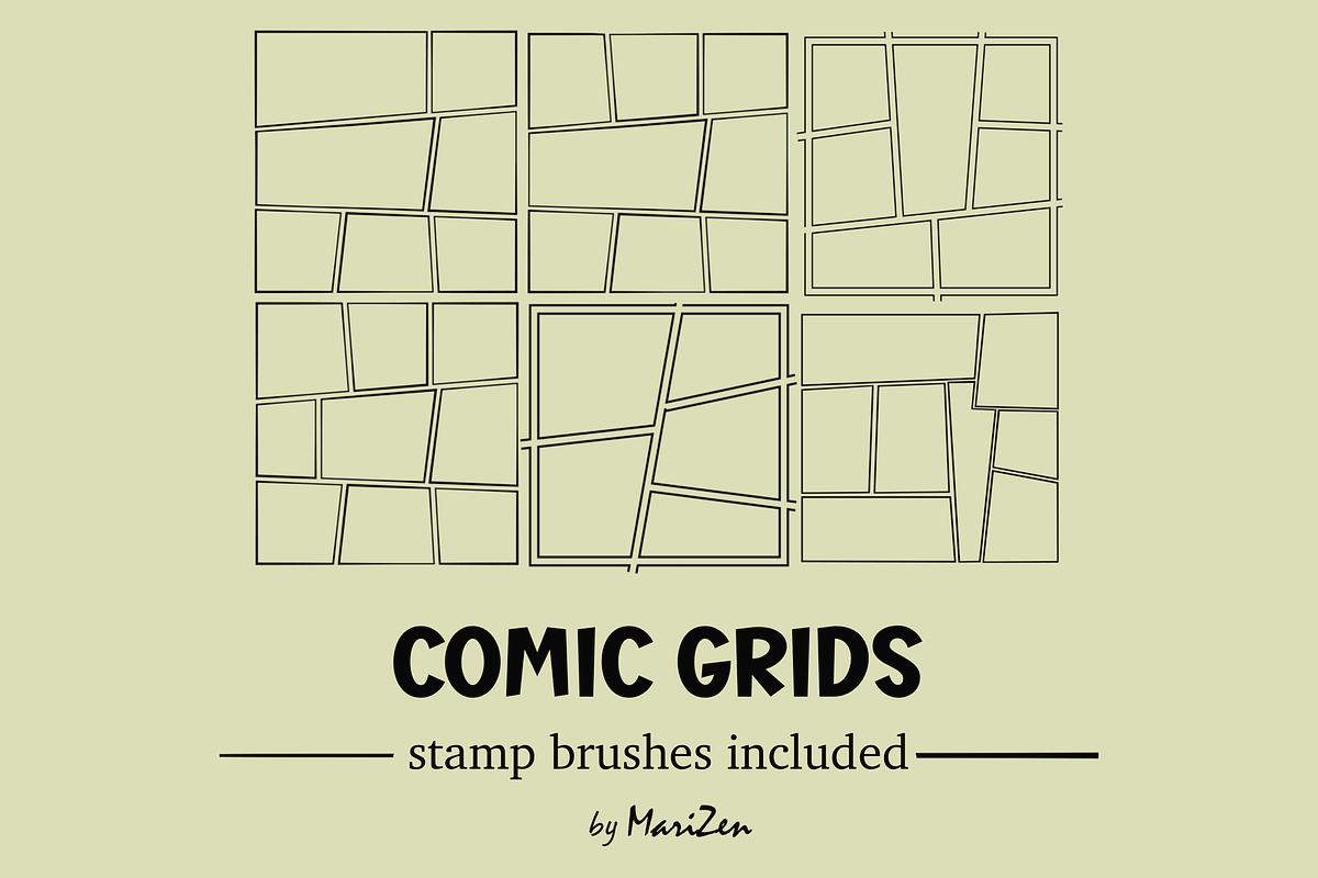 Comic Book Brushes for Procreate, a Brush Add-On by byMariZen (Photo 2 of 3)