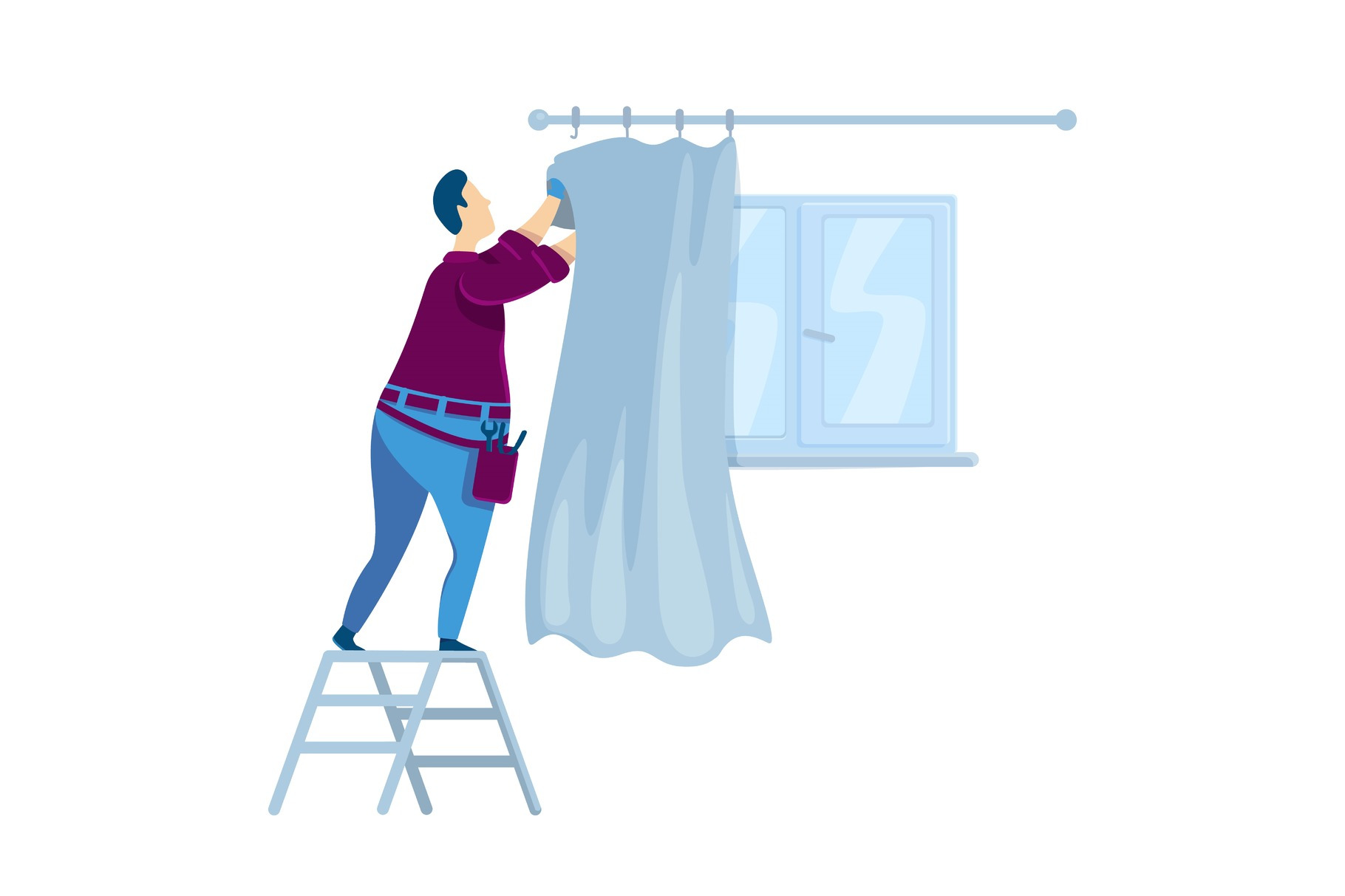 Handyperson flat vector character, a Decorative Illustration by The img