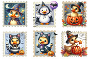 Halloween Ducks Postage Stamp, an Illustration by Designking (Thumbnail 3 of 5)