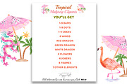 Tropical Mahjong illustrations, a Decorative Illustration by TheHappyGiftArt (Thumbnail 8 of 8)