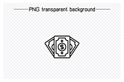 Dollar Money Line Icons Set, an Outline Icon by Designfour (Thumbnail 6 of 7)