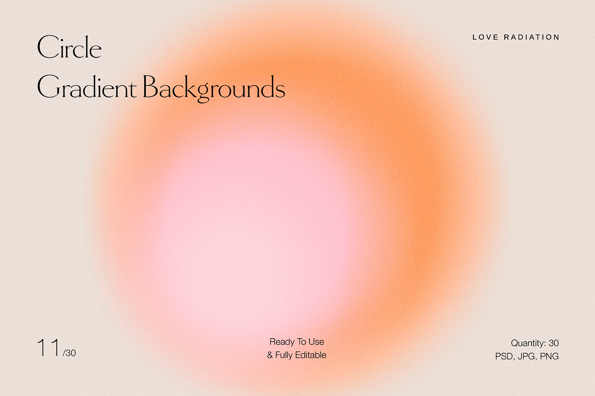 Circle Grainy Gradient Backgrounds, an Object Graphic by Love Radiation Studio (Photo 10 of 18)