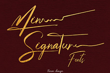 Mine Signature handwritten Font