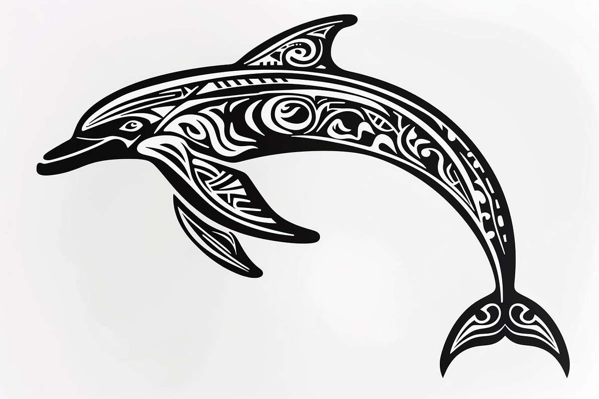 Tribal Dolphin Laser Cut Bundle, a Graphic by balal (Photo 3 of 16)