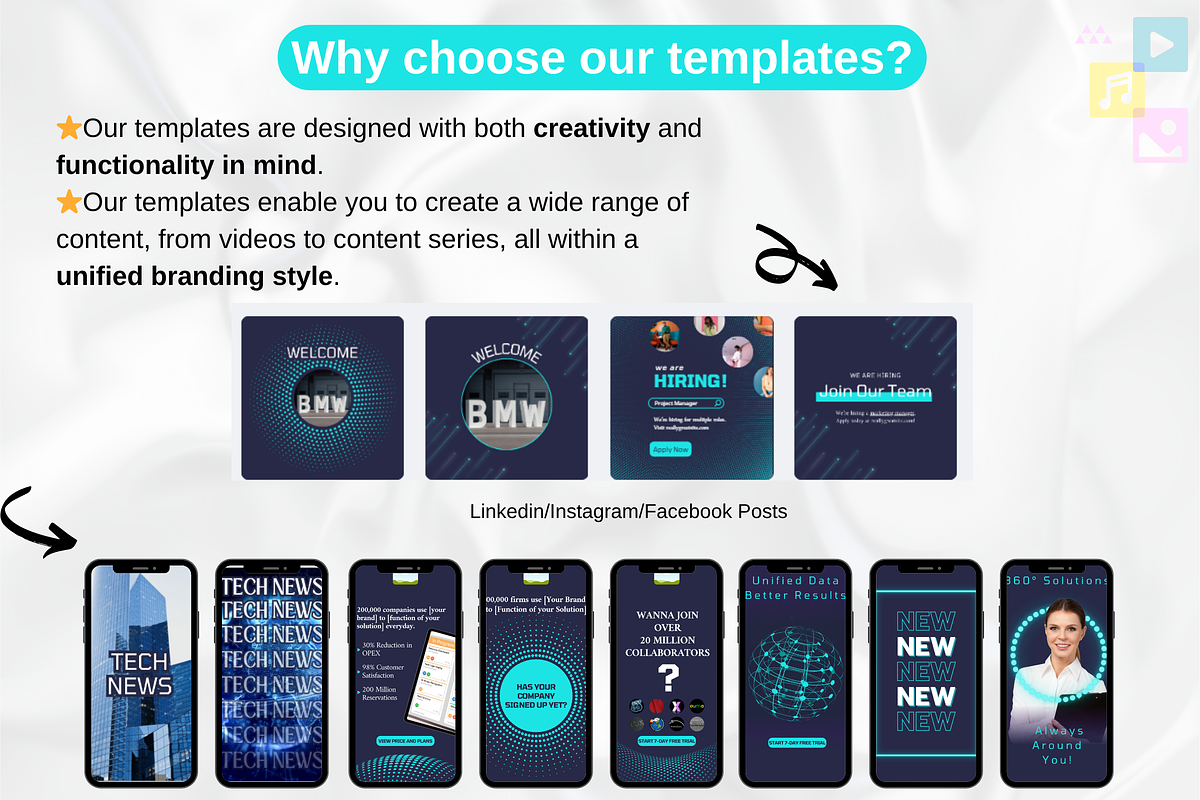 Technology SaaS Marketing Bundle, a Social Media Template by GrowthHackingStudio (Photo 4 of 8)