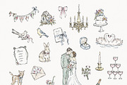 260 Wedding Cliparts, Frames, an Object Graphic by Olya Creative (Thumbnail 4 of 13)