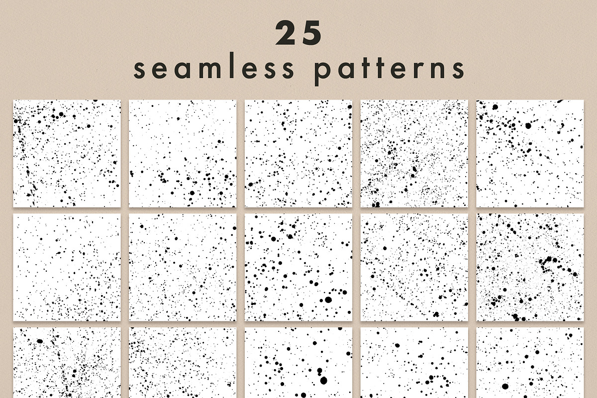 Ink Splatter Patterns Volume 003, a Pattern Graphic by Megs Lang (Photo 15 of 15)
