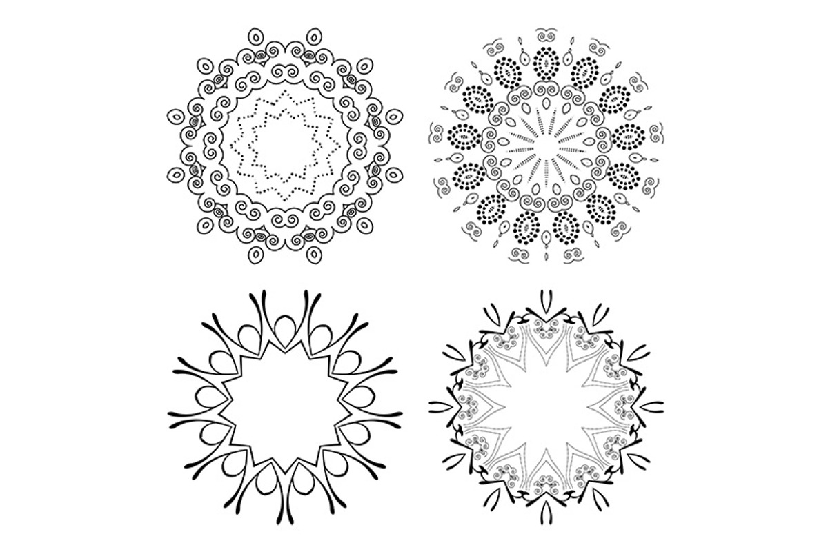 Vector set outline emblems badges, a Background Graphic by Rommeo79