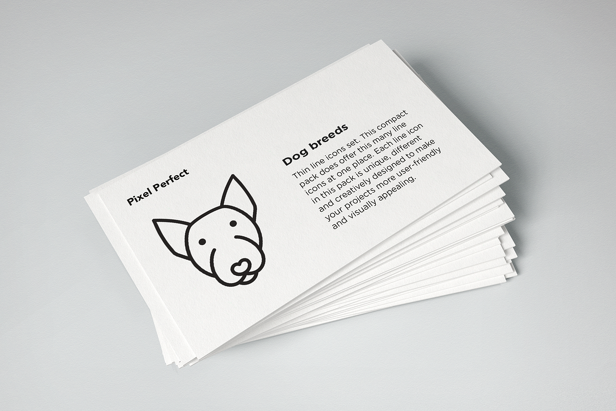 Dog Breeds 20 Thin Line Icons Set, an Outline Icon by Alex Blogoodf (Photo 9 of 11)