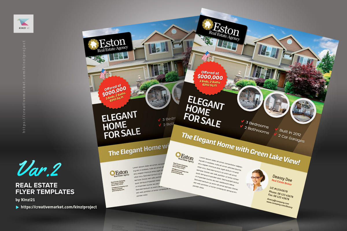 Real Estate Flyer Templates, a Flyer Template by kinzi21 (Photo 3 of 4)