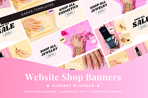 Pink Shopify Store Banner Designs, a Shopify Template by Template Twist Shop