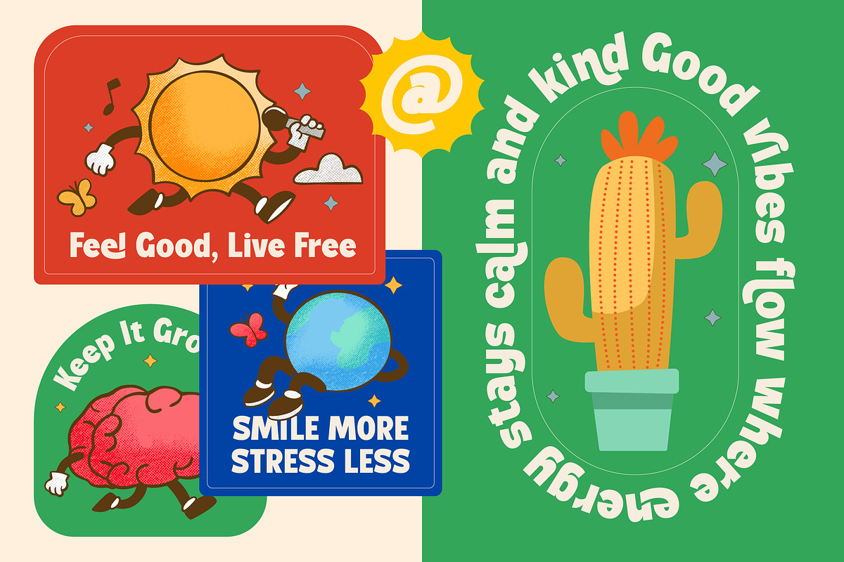 Delvian Groovy Display Fonts, a Sans Serif Font by Jaruka (Photo 9 of 10)