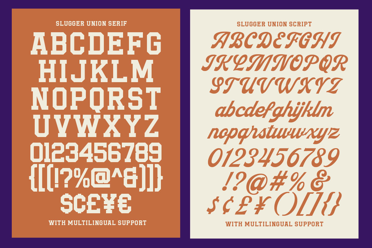 Slugger Union Sporty Font Duo, a Slab Serif Font by Letterhend Studio (Photo 4 of 11)