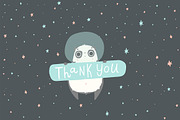 Panda in Space - kids set, an Object Illustration by Artnis (Thumbnail 8 of 8)