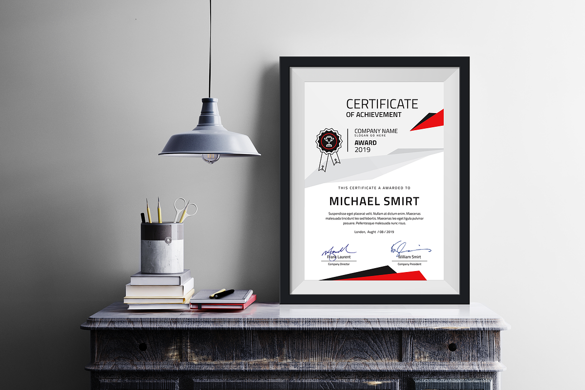 Modern Certificates, a Stationery Template by silukEight (Photo 2 of 6)