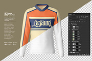 T-Shirt V-Neck Long Sleeve Mockup, a Shirt Mockup by Nanggroe Scripting (Thumbnail 3 of 7)