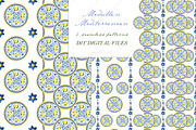 Blue Mediterranean Lemons Medallion, a Decorative Illustration by LABFcreations (Thumbnail 2 of 4)