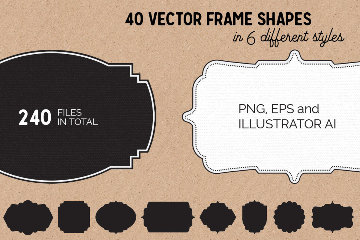 40 Frame Shapes (Volume 1), a Graphic by Curve and Pixel (Photo 1 of 4)