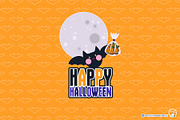 Happy Halloween Digital Clipart, a Seasonal Illustration by Cozy Cat Design (Thumbnail 2 of 3)
