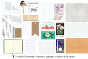 145 collage elements, fonts + Bonus, an Object Graphic by Negative Space (Thumbnail 5 of 9)
