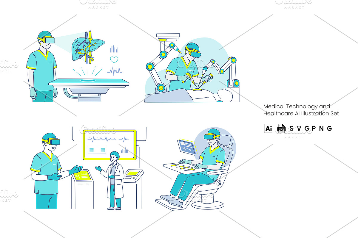 Technology Healthcare Illustration, a Technology Illustration by Stock Shape (Photo 1 of 4)