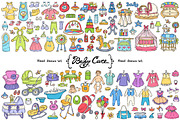 Vector set on the theme of baby care, an Object Graphic by Olga Chuklay (Thumbnail 1 of 2)