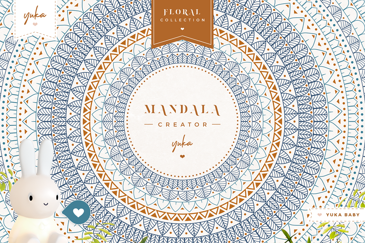 Mandala Creator I Floral, a Brush Add-On by Yuka Baby (Photo 1 of 10)